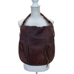 Christopher Kon Leather Hobo Bag Red/Brown